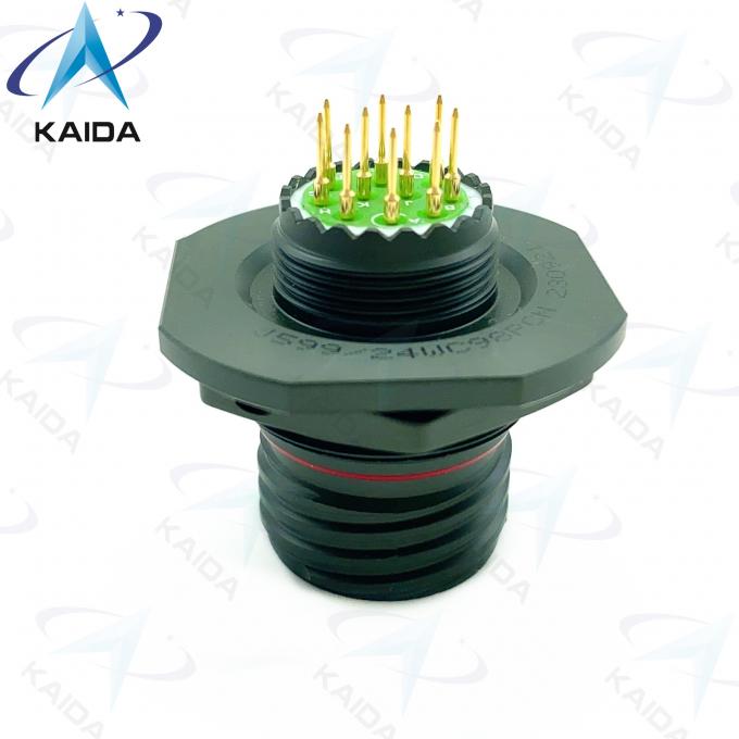 10 male pins Jam nut receptacle for MIL-DTL-38999 Series Ⅲ. D38999/24WC98PCN.PCB type.Olive green Cadmium 1