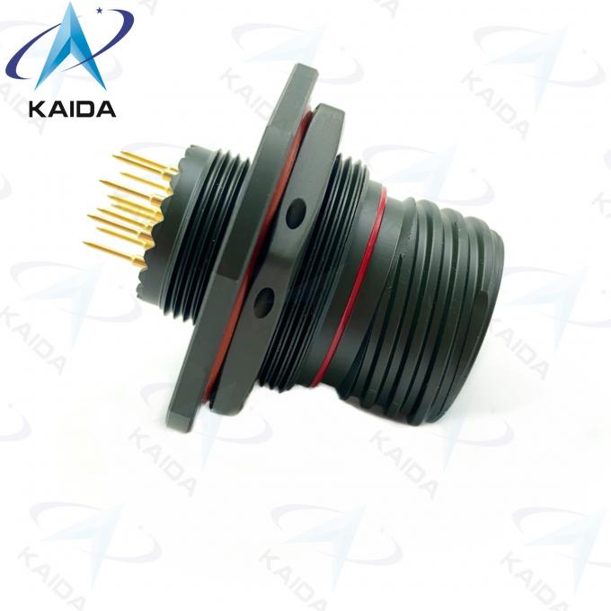10 male pins Jam nut receptacle for MIL-DTL-38999 Series Ⅲ. D38999/24WC98PCN.PCB type.Olive green Cadmium 4