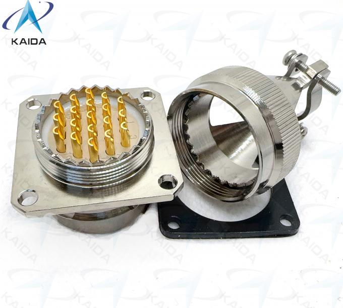 19 Shell Size Receptacle With Straight Clamp Back Shell Durable Electroless Nickel Connector YPM4-19-2J2 Receptacle With Straight Clamp Back Shell 1