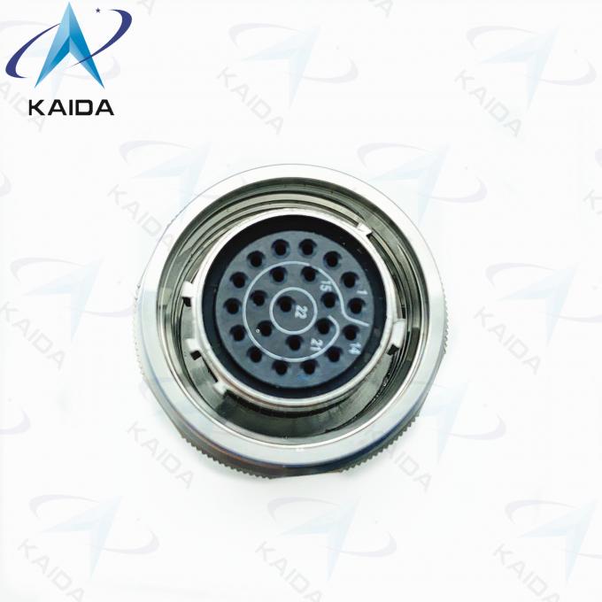 22 Female Pins MIL-DTL-38999 Connector Staiinless Steel Passivated D38999 Series Iii 3