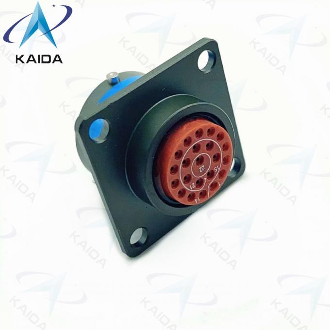 22 Male Pins D38999 Series 2 Connector Crimp Box Mounting Receptacle D38999 Mil Spec 2