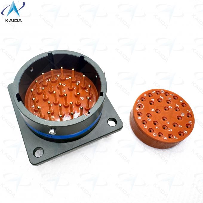 27 Contacts Olive Green Cadmium Shell Finish MIL-DTL-26482 Series Ⅰ.Square Flange Receptacle.MS3112F20-27PN 1