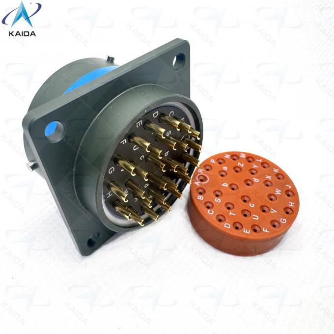 27 Contacts Olive Green Cadmium Shell Finish MIL-DTL-26482 Series Ⅰ.Square Flange Receptacle.MS3112F20-27PN 3