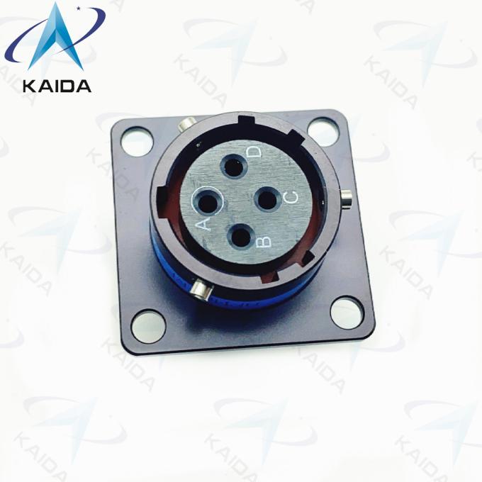 4 Female Pins MIL-DTL-38999 Series 2 Balck Anodized Plating 38999 Power Connector 3