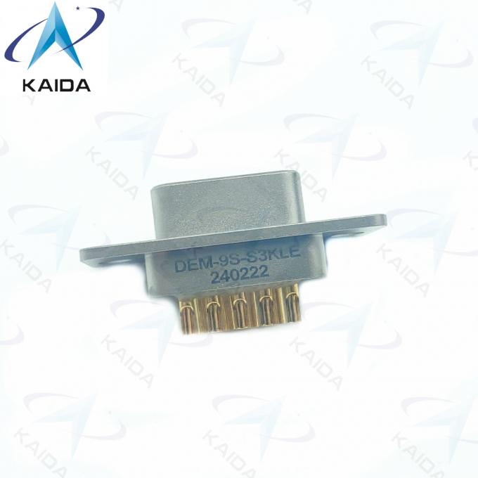 500V MIL-DTL-83513 Aluminium Micro D Receptacle Connector 500 Mating Cycles Copper Alloy Contacts.DEM-9S-S3KLE 1
