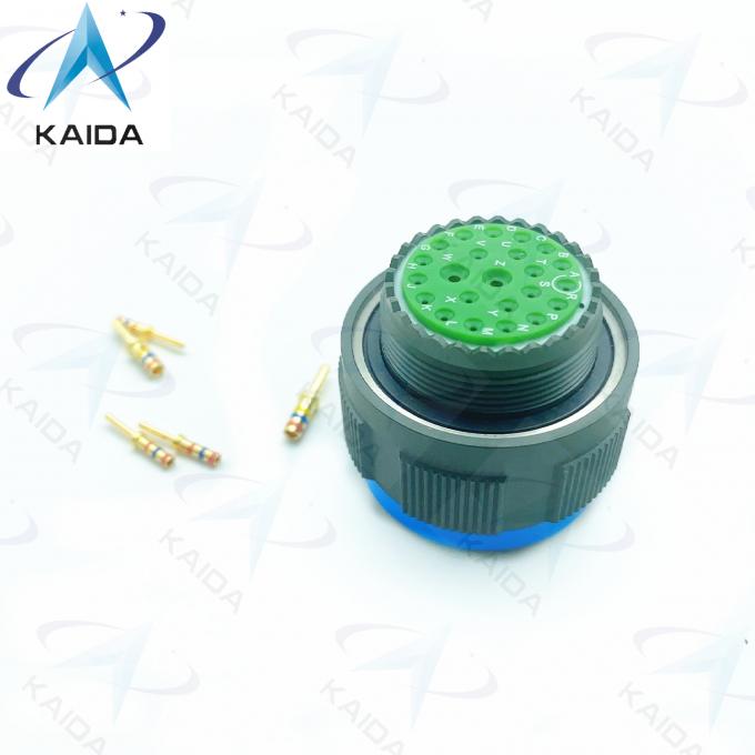 500V Olive Green Cadmium MIL-DTL-38999 Series 3 Crimp Gold Contacts 23 Male Pins D38999/26WE99PN.8D Series 1