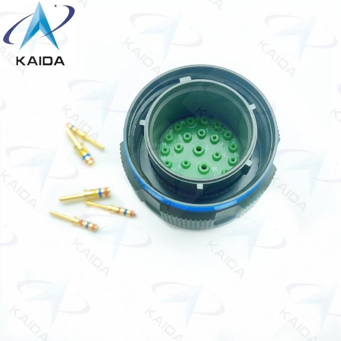 500V Olive Green Cadmium MIL-DTL-38999 Series 3 Crimp Gold Contacts 23 Male Pins D38999/26WE99PN.8D Series 3
