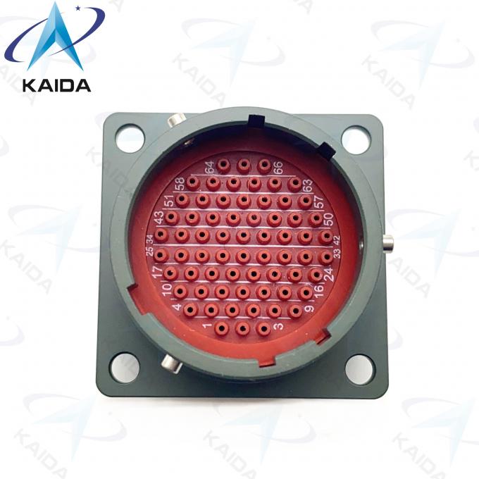 66 Male Pins Mil Dtl 38999 Ii Olive Green Cadmium Plating MIL-DTL-38999 Connector 3