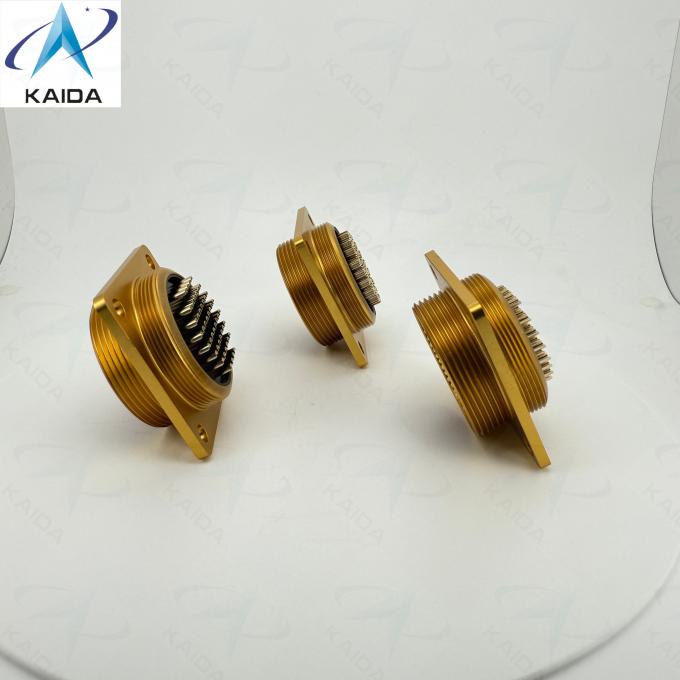 Bayonet Coupling PC-50Z PC Series Russian Standard Connector.Anodized Yellow Plating.50 Pins. 0