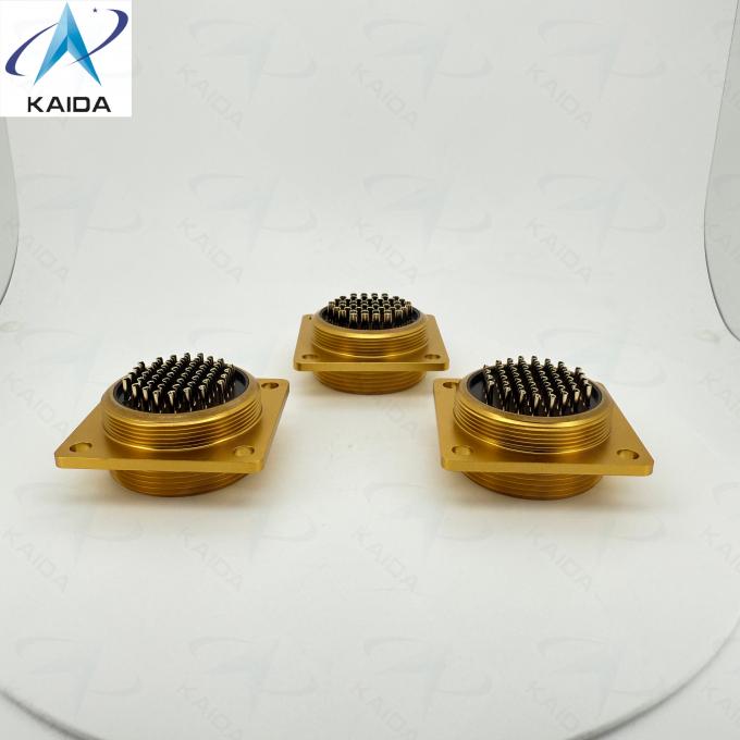Bayonet Coupling PC-50Z PC Series Russian Standard Connector.Anodized Yellow Plating.50 Pins. 1