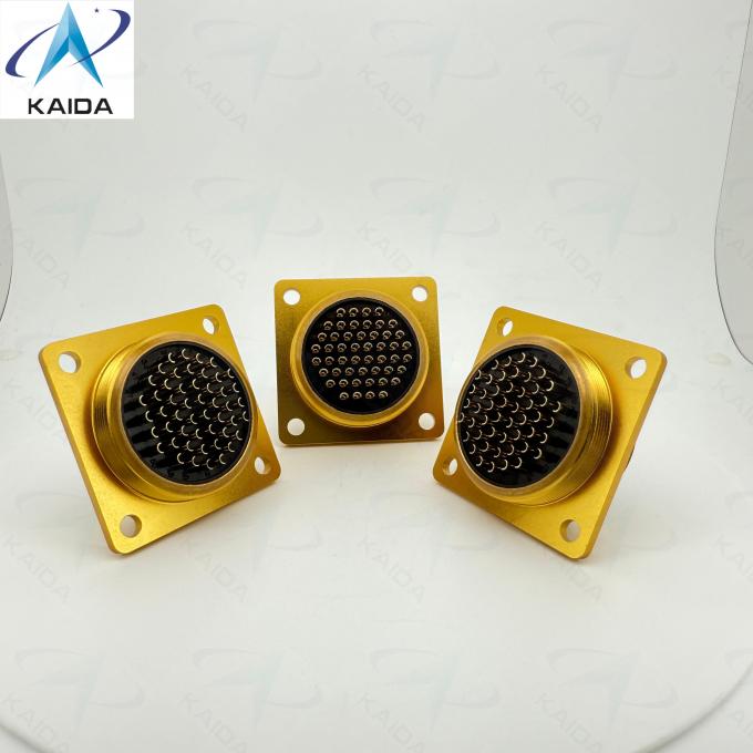 Bayonet Coupling PC-50Z PC Series Russian Standard Connector.Anodized Yellow Plating.50 Pins. 2