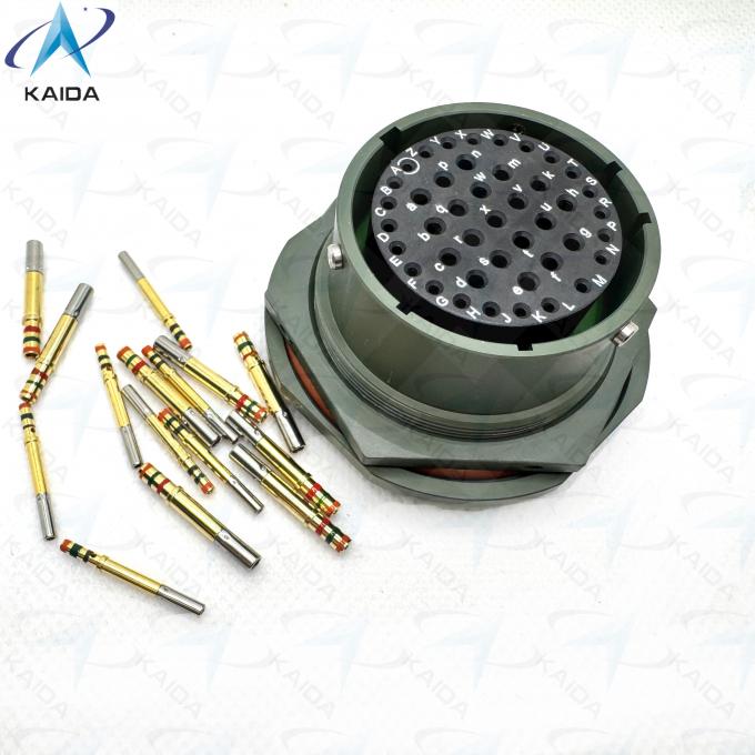 Crimp Contact Type MIL-DTL-38999 Series Ⅰ For 500V Voltage Rating Applications JY27468T25B43SN Olive Green Cadmium Jam Nut Receptacle 4
