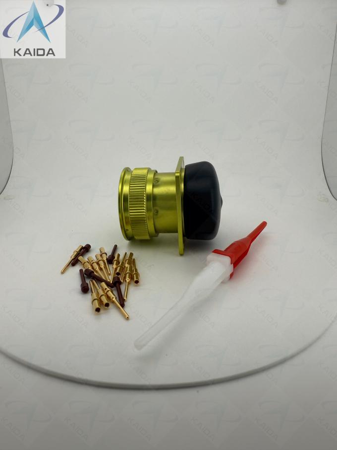 Crimp Contact Type ZH23-32/27B-1-B Bayonet Coupling Connector.ZH23-32/27B-1-B.Aluminum with Anodized Yellow Plating 0