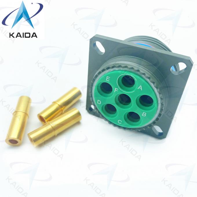 Crimp Copper Alloy Receptacle Connector 6 Contacts Gold Finish MIL-DTL-38999 Series 3.D38999/20WH06SA.8D Series 2