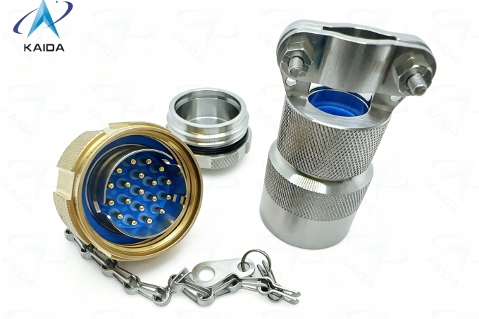 Custom Hermetic Connectors.Low Leak Rate.Stainless Steel Passivated.220-06E16-19PN.Gule Sealed 2