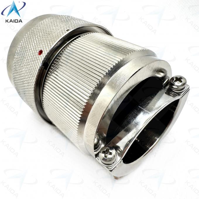 Electroless Nickel Shell Circular Electrical Connector 100A Current Rating For Heavy Duty Machinery.Designed  As Push-pull Locking Mechanism Rain-proof Dust-proof And Shielding Shell 1