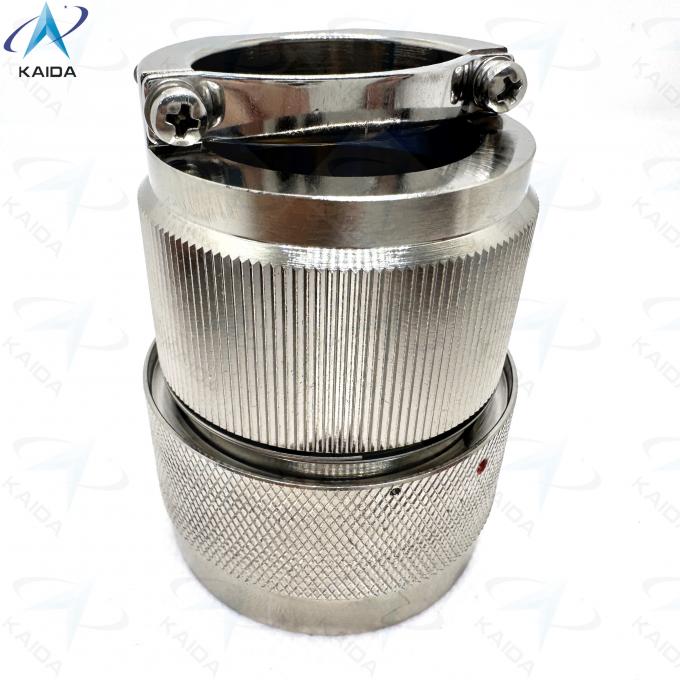 Electroless Nickel Shell Circular Electrical Connector 100A Current Rating For Heavy Duty Machinery.Designed  As Push-pull Locking Mechanism Rain-proof Dust-proof And Shielding Shell 2