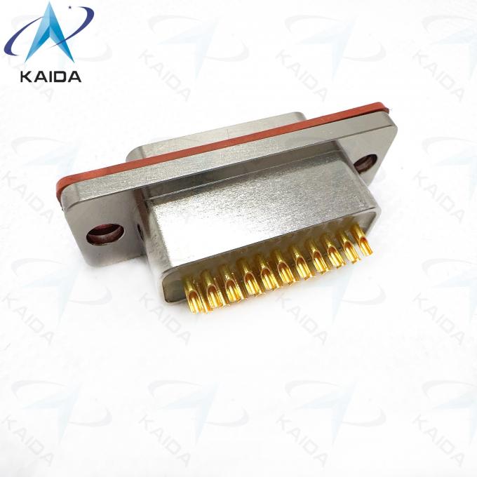 J29M Series Hermetic Receptacle With 21 Contact Metal Shell And Nickel Finish J29M-21TJH 1