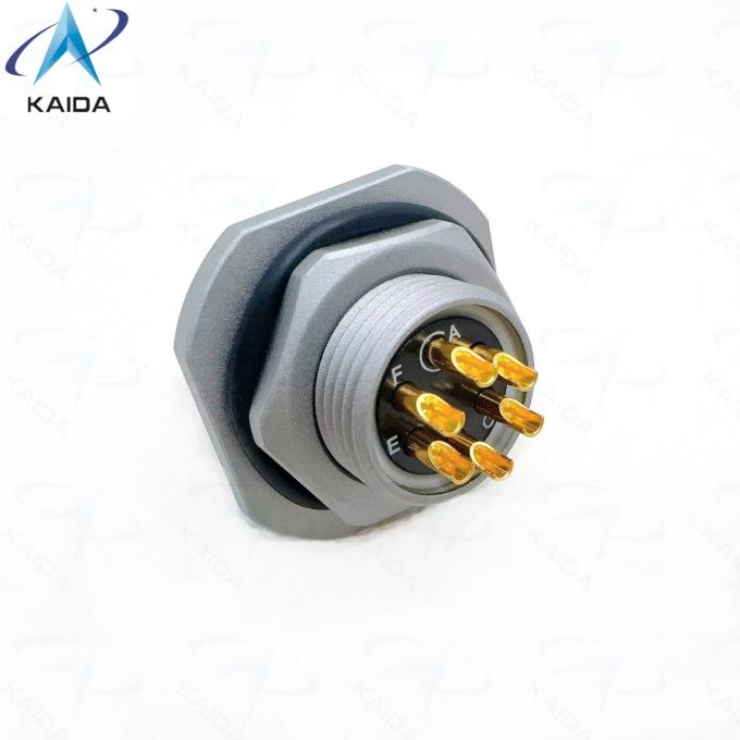 MIL DTL 26482 Series Ⅰ 6 Contacts Circular Connector.PT04A-10-6S-072. Gray Zinc Nickel Plating.Cable Connecting Receptacle 2