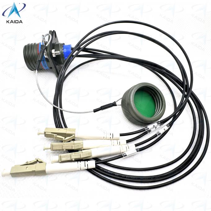 Panel Mount Optical Fiber Connectors With Female Connector Mounting Expanded Beam Fiber Optic Connector J599E8/20MWC04N 3