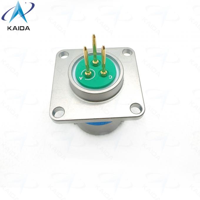 Square Flange Receptacle MIL-DTL-38999 Series Ⅰ Featuring Copper Alloy Contacts for Industrial Applications.MS27505E13F03SCA。Square Flange Receptacle with PCB Contacts 1