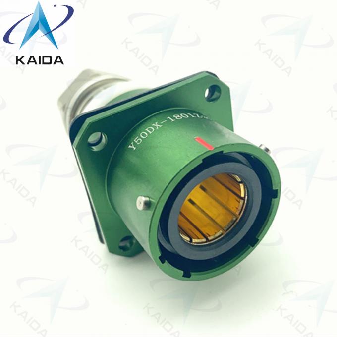 Stable Y50DX-1801Z30KL Circular Connector Panel Mount Style Green Andoized 2