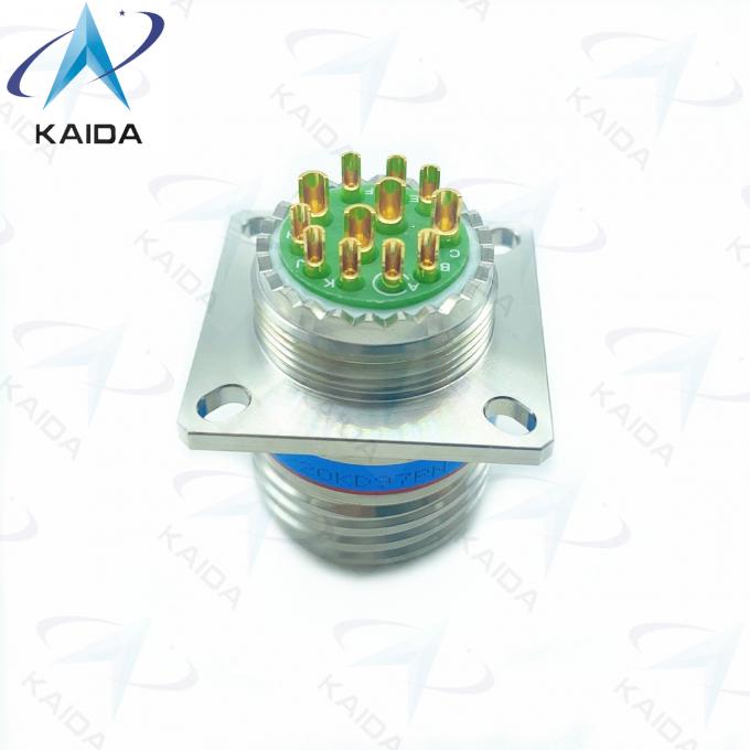 Threaded 12-Contact Gold Finish Receptacle Connector for 500V Solder Copper Alloy D38999/20KD97PN-H Stainless Steel 1