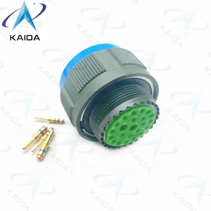 Threaded MIL-DTL-38999 Series 3 Receptacle 23 Copper Alloy Crimp Contact Gold Finish 7A.D38999/26WE99PA.8D series 3