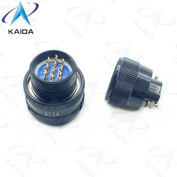 Y11X Series Black Anodized Aluminum Solder Circular Electrical Connector Plug Y11X-1210TK2 1