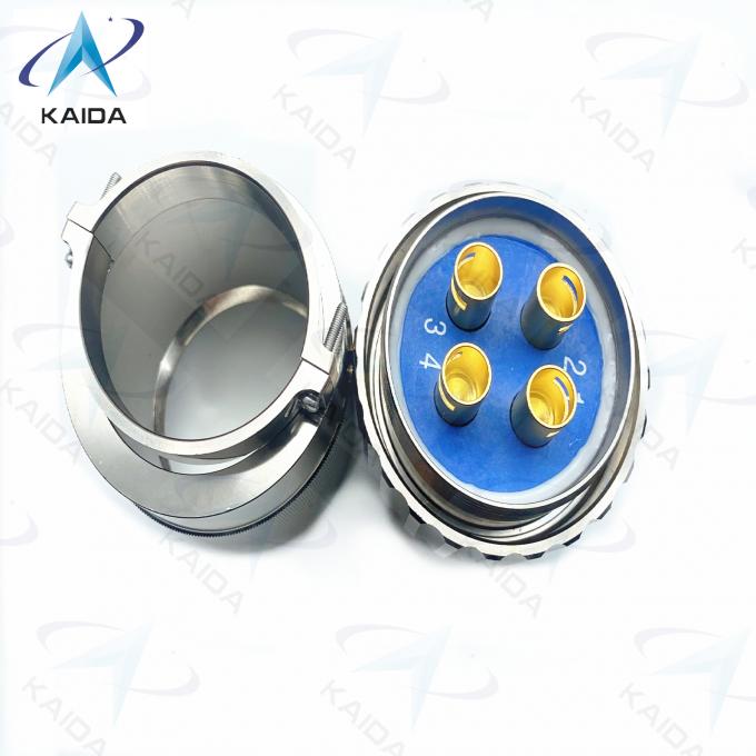 Y50DX Series Circular Electrical Connector Aluminum Electroless Nickel Plug 4 Contacts.Y50DX-D404TJ2 2